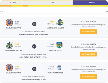 Cricket Players Grid